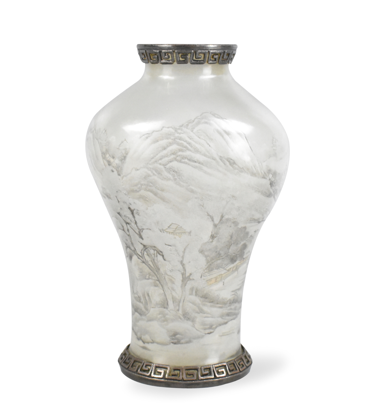 Appraisal: A Chinese reverse painting on Peking glass vase dating from