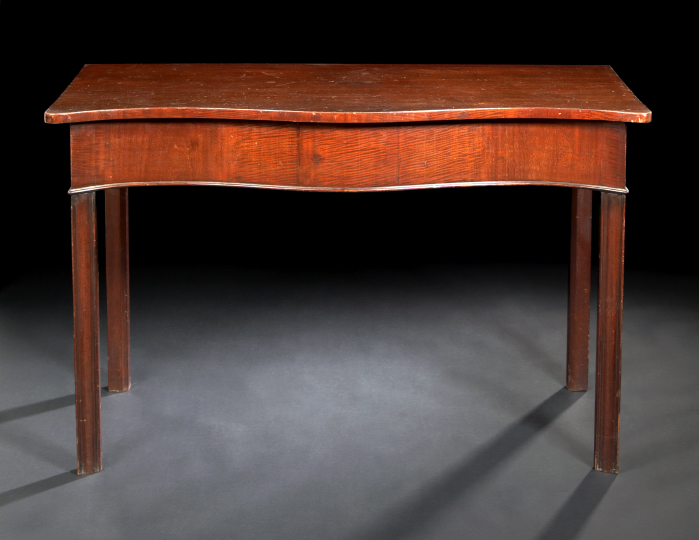 Appraisal: George III-Style Mahogany Side Table fourth quarter th century the