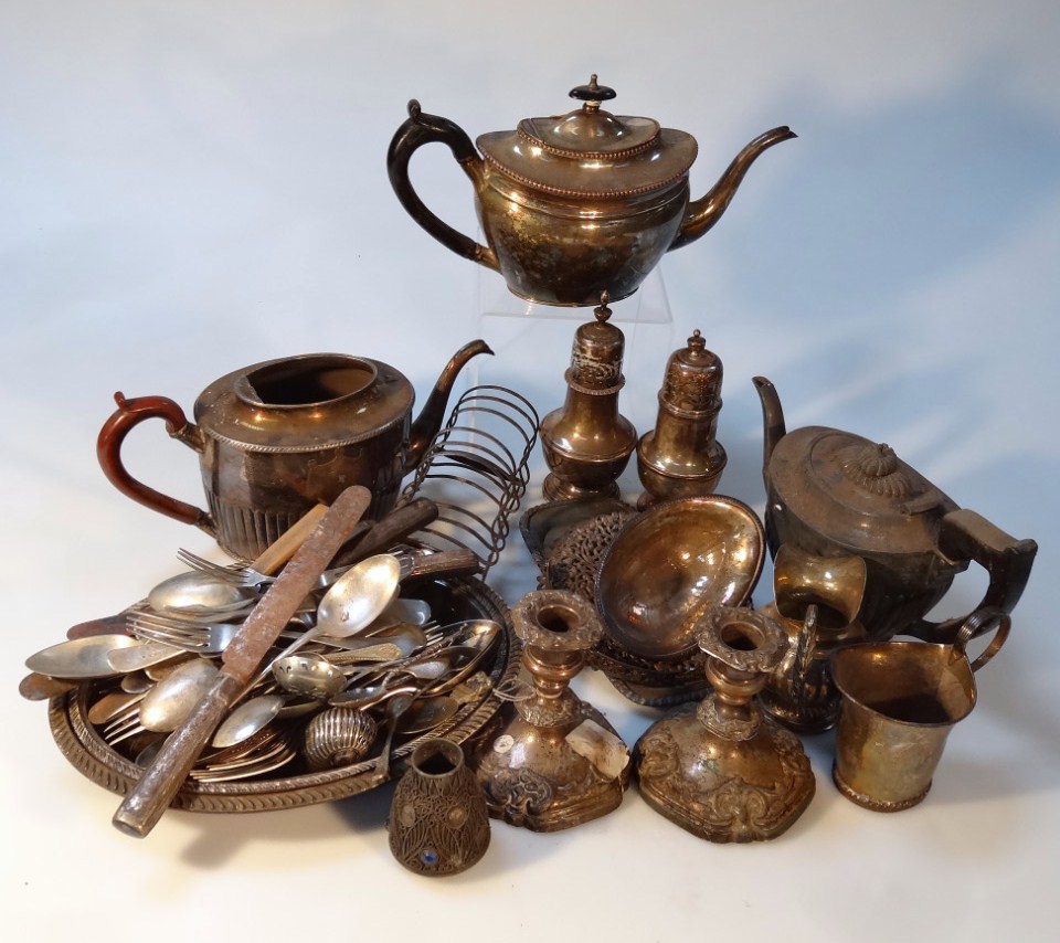 Appraisal: Various thC and later silver plate to include a cut