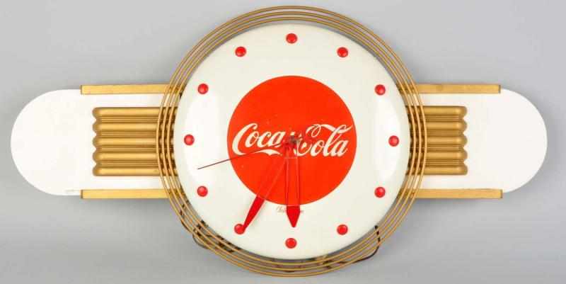 Appraisal: Coca-Cola Electric Clock Complete with Kay Displays attachments Nice overall