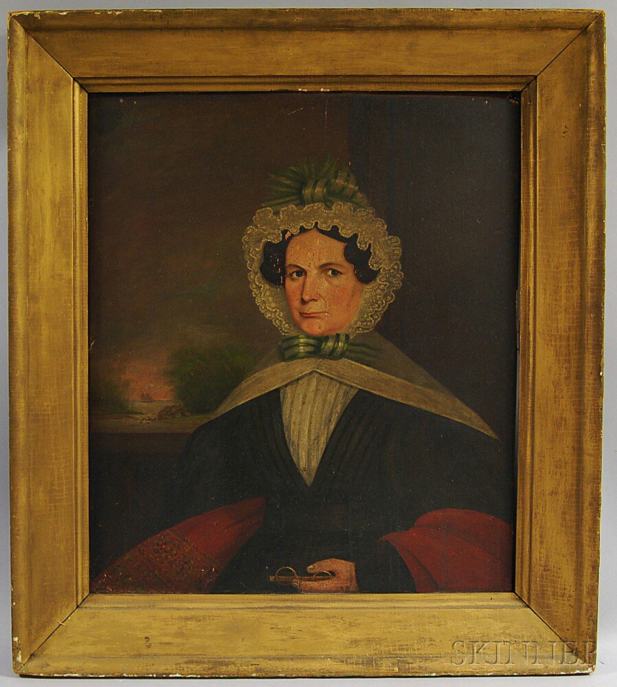 Appraisal: American School th th Century Portrait of a Woman with