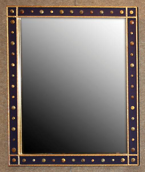 Appraisal: An Empire stle gilt mirror early th century mounted with