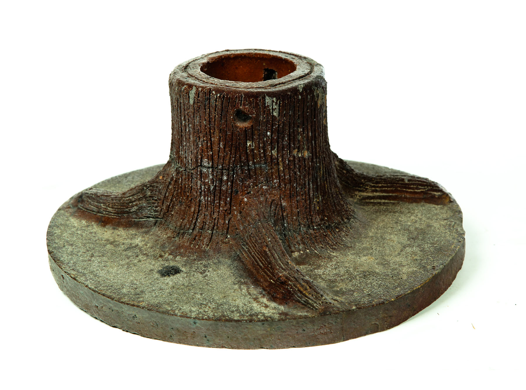 Appraisal: SEWERTILE CHRISTMAS TREE STAND American early th century Heavy round