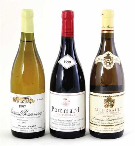 Appraisal: Burgundy region wine collection Meursault Clos Du Cromin Chardonnay Cote-du