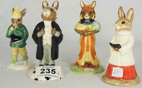 Appraisal: Royal Doulton Bunnykins Figures Lawyer DB Ankhesenamun DB Boy Skater