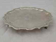 Appraisal: A George II silver salver hallmarked London measuring approx cm