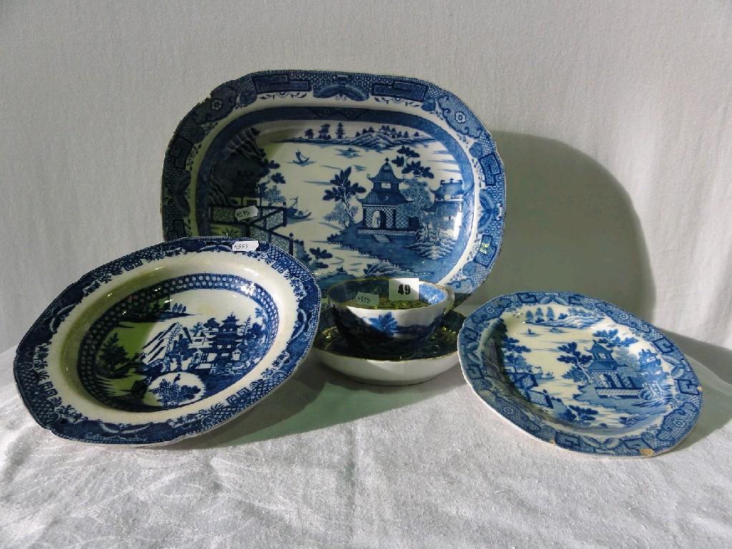 Appraisal: A collection of mainly th century blue and white printed