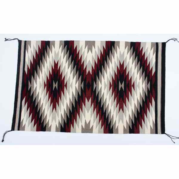 Appraisal: Kerry Chee Navajo Eyedazzler Weaving woven in red black cream