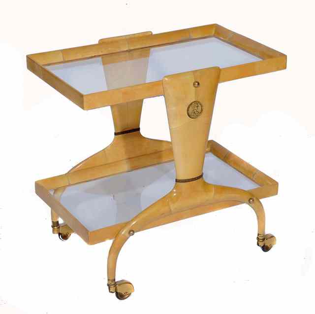 Appraisal: An Art Deco two tier trolley in the manner of