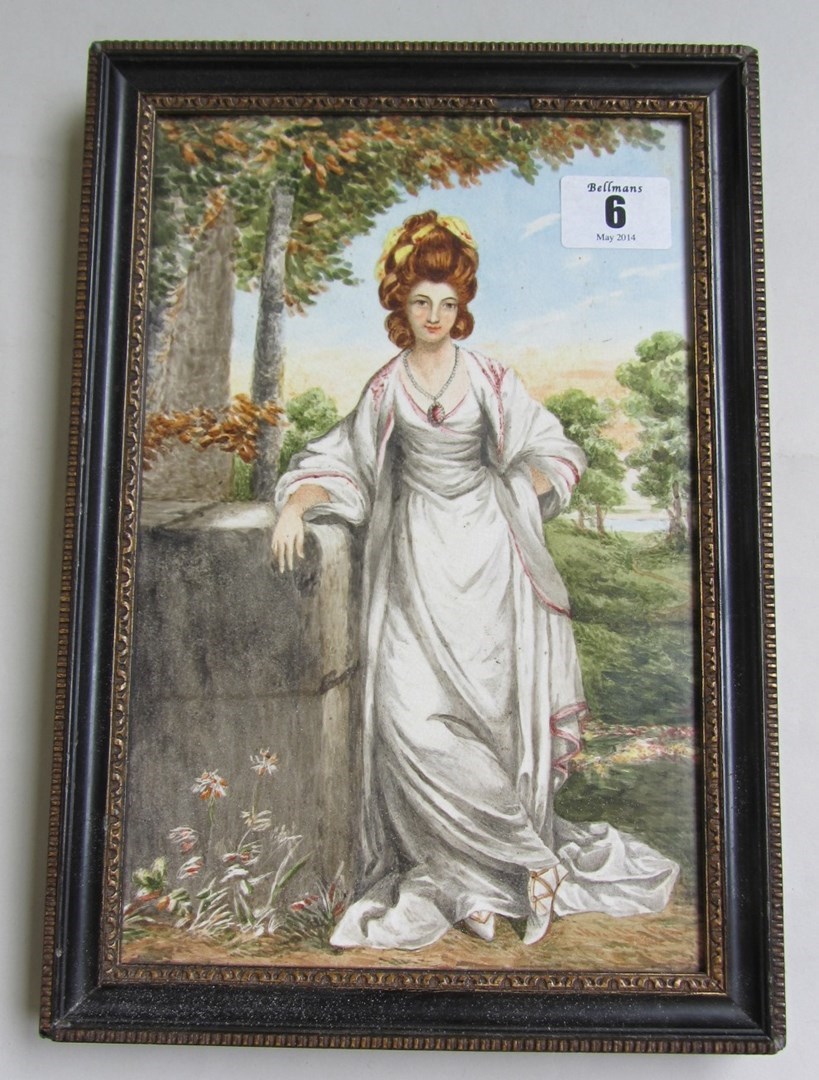 Appraisal: A Mintons porcelain plaque late th century hand painted with