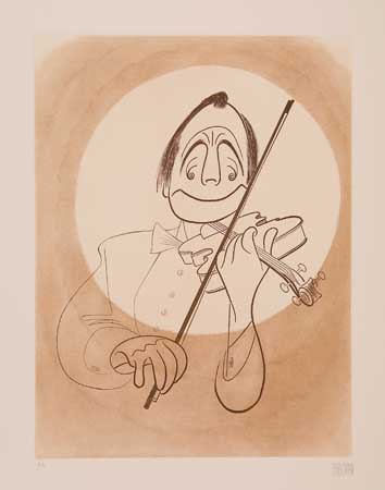 Appraisal: AL HIRSCHFELD Jack Benny Etching x mm x inches full