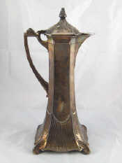 Appraisal: A WMF silver plated claret jug in the secessionist manner