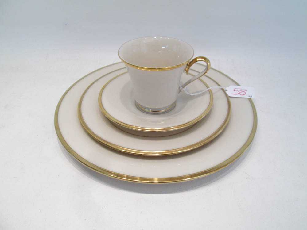 Appraisal: LENOX ETERNAL DINNERWARE SET forty-eight pieces comprised of dinner plates