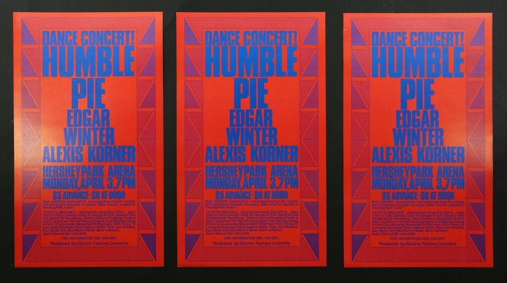 Appraisal: Humble Pie concert posters featuring Edgar Winter Alexis Korner at