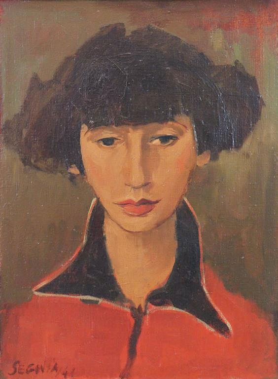 Appraisal: SEGOVIA Andre Oil on Canvas Portrait of Woman Andre Segovia