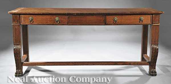 Appraisal: An Antique American Oak Huntboard late th c the top