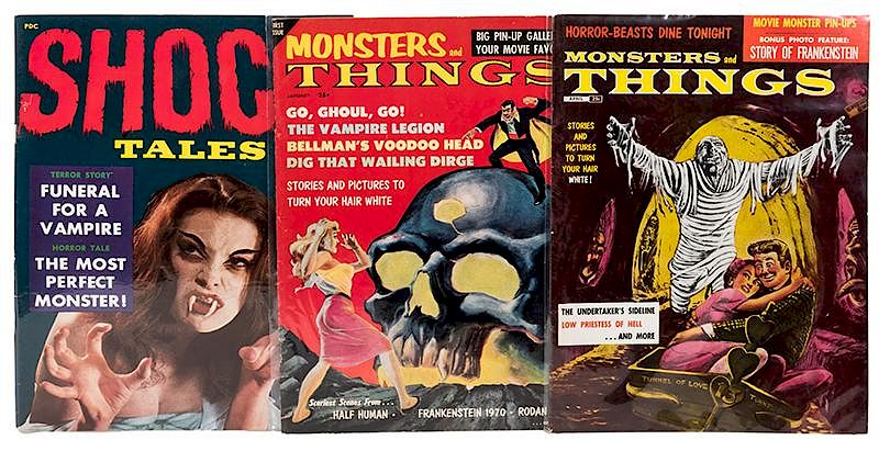 Appraisal: Monsters and Things Shock Tales Lot of Three Issues Monsters