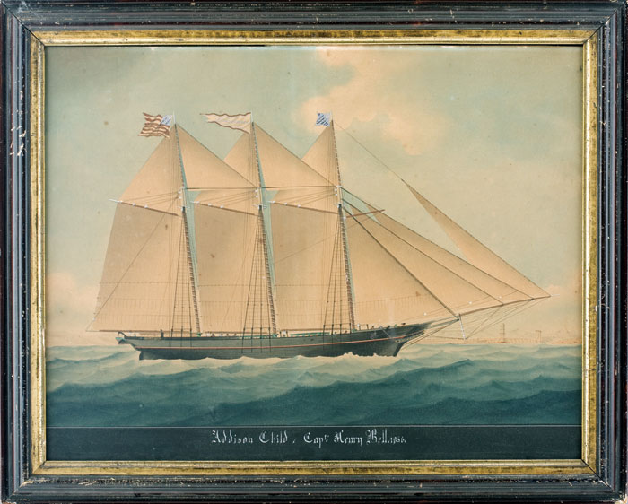 Appraisal: THE AMERICAN SCHOONER quot ADDISON CHILD quot CAPT HENRY BELL