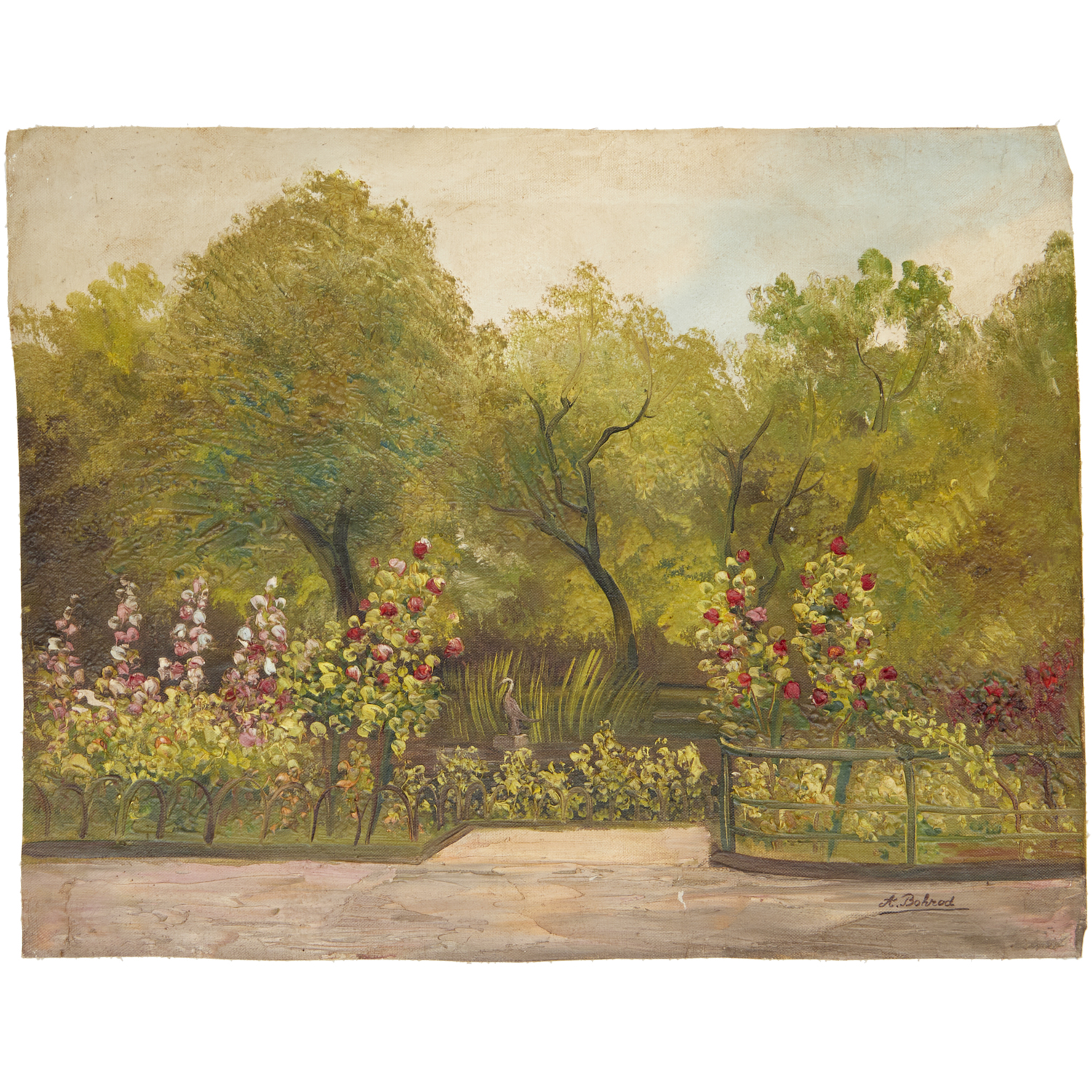 Appraisal: AARON BOHROD OIL ON CANVAS Aaron Bohrod American - Garden