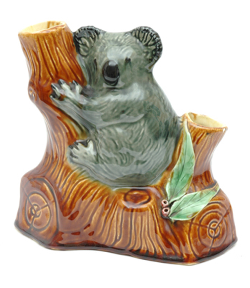 Appraisal: KOALA FLOWER HOLDER Attributed to J Barnard Knight Victoria circa