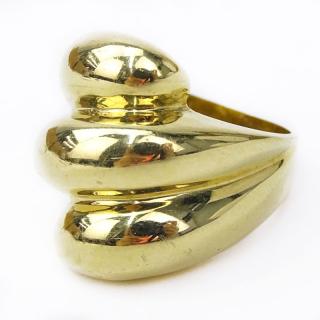 Appraisal: Vintage Italian Karat Yellow Gold Ring Stamped K Minor surface