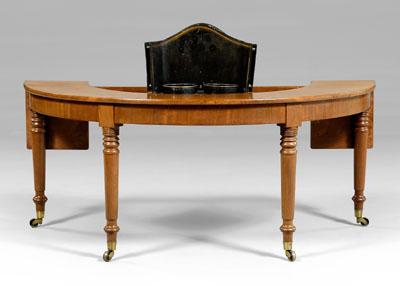 Appraisal: Fine Regency wine tasting table mahogany throughout crescent-shaped top with