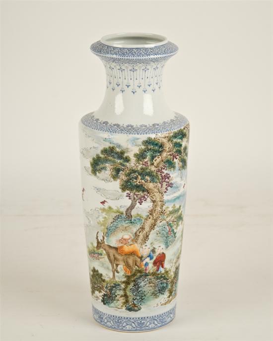 Appraisal: A th C Chinese Porcelain Vase with enameled decoration of