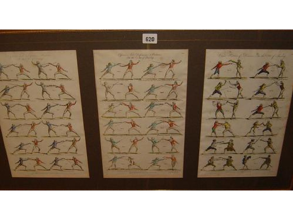 Appraisal: A set of th century coloured engravings showing positions for