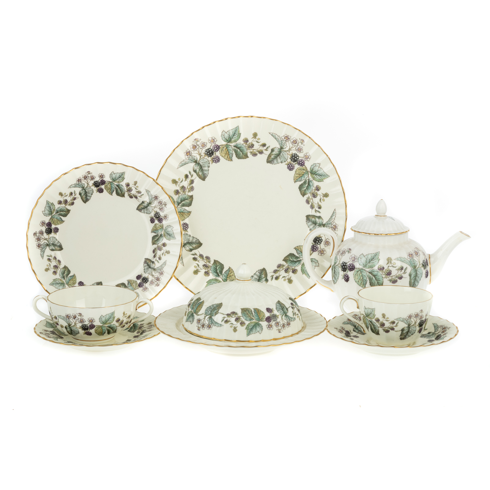 Appraisal: ROYAL WORCESTER CHINA LAVINIA DINNER SERVICE Partial dinner service in