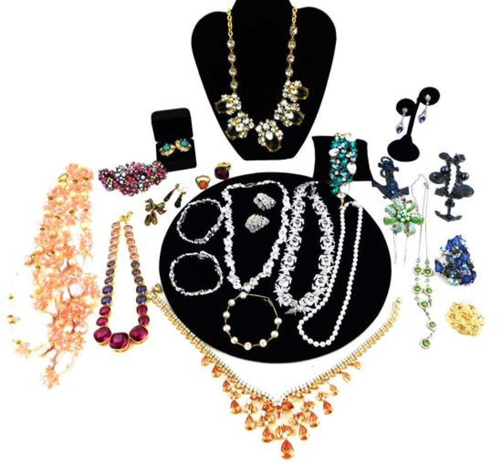 Appraisal: FINE COSTUME JEWELRY Elsa Schiaparelli Givenchy Christian Dior Scaasi Swarovski