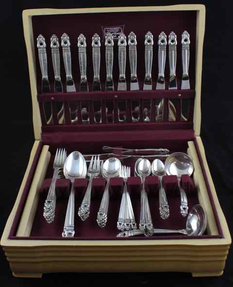 Appraisal: INTERNATIONAL 'ROYAL DANISH' PART FLATWARE SERVICE service for including each