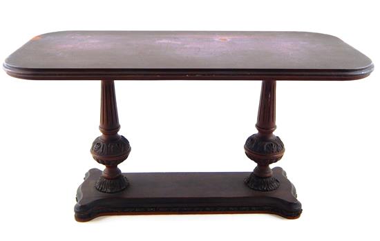 Appraisal: Late th early th C American miniature trestle table probably