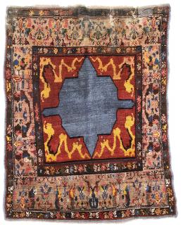 Appraisal: Turkish Rug early to mid- th century simple blue medallion