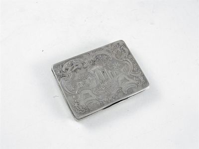 Appraisal: An th century Austro-Hungarian snuff box of shallow oblong form