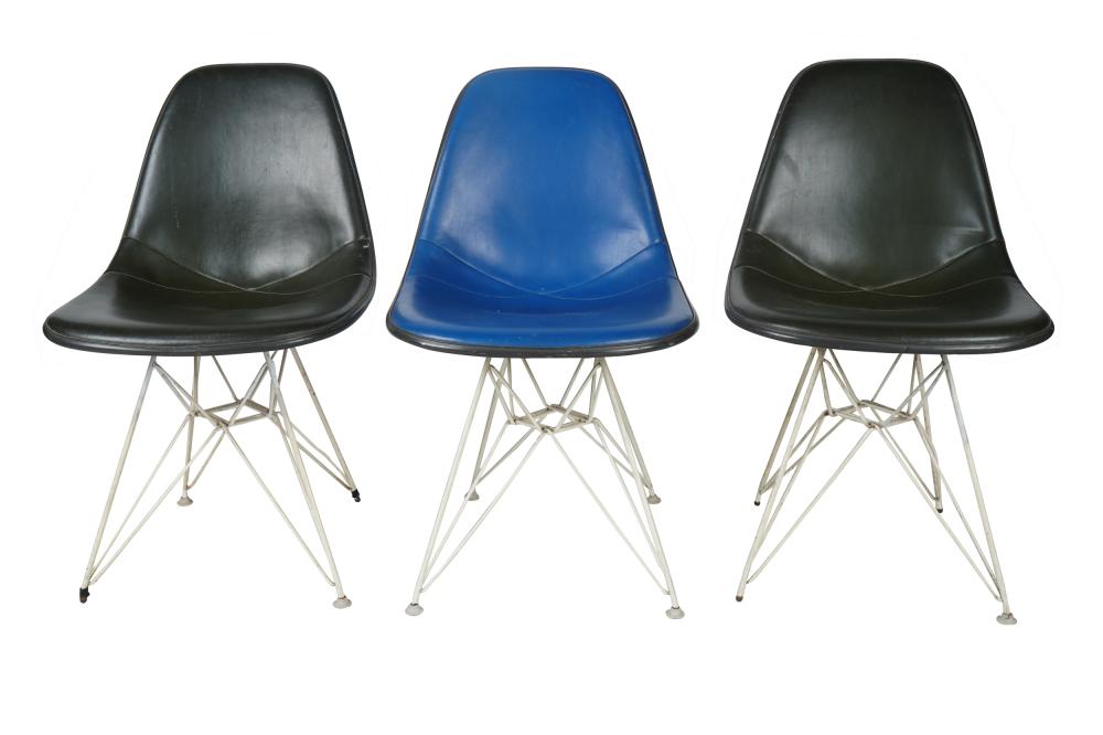 Appraisal: THREE HERMAN MILLER CHAIRSmolded Herman Miller mark to underside molded