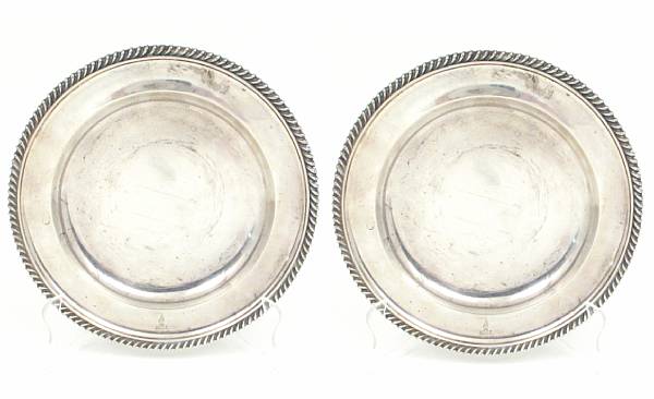 Appraisal: A Victorian silver pair of soup platesBarnard London With crest