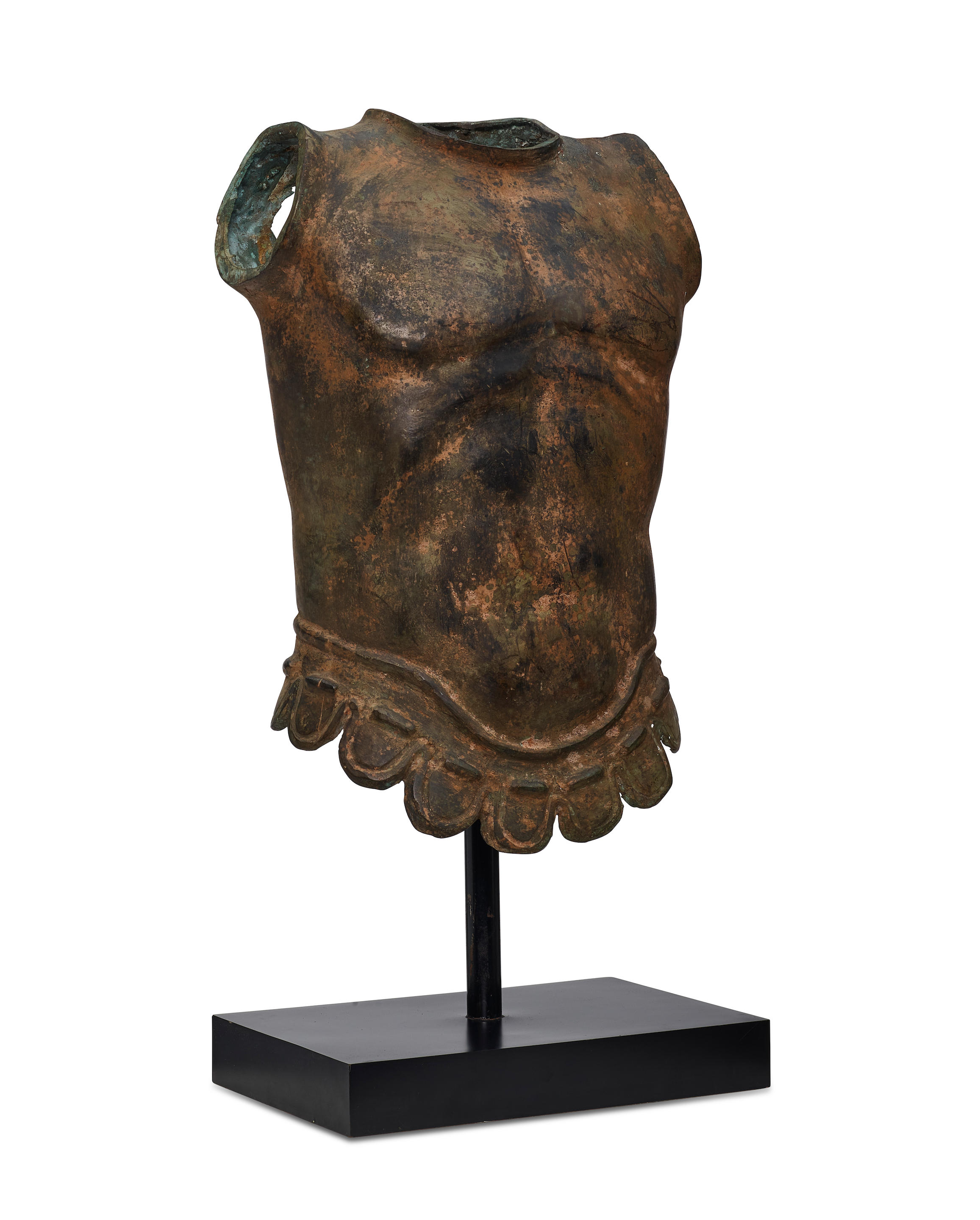 Appraisal: A PATINATED BRONZE CUIRASS A modern interpretation of an ancient