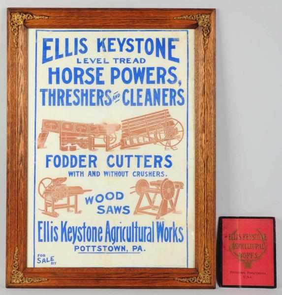 Appraisal: Ellis Keystone Equipment Advertising Sign Circa early s Comes with