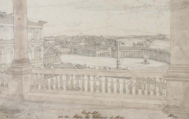 Appraisal: GERMAN SCHOOL EARLY TH-CENTURY View of St Peter's Square and