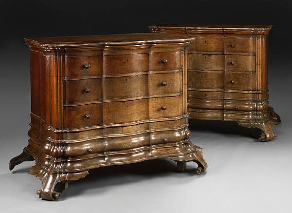 Appraisal: A rare and imposing pair of Cuban mahogany sacristy chests