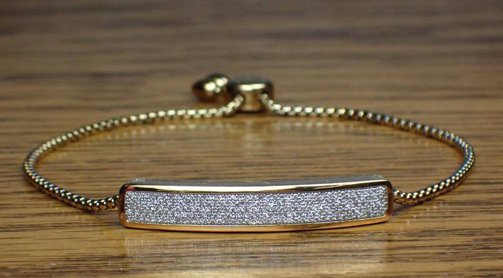 Appraisal: MONICA VINADER SIGNED DIAMOND BRACELET The ct yellow gold plated