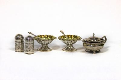 Appraisal: A pair of George IV silver salts Emes Barnard London