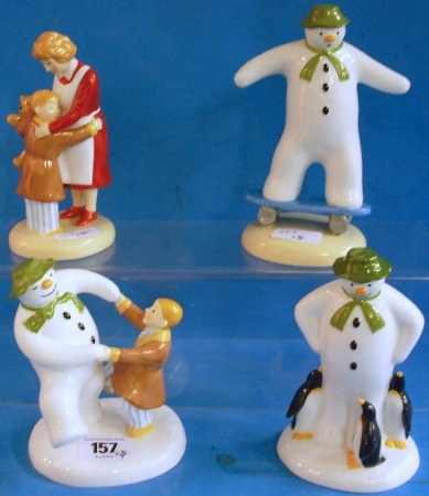 Appraisal: Coalport Snowman Tableaux Snowman with his Friends Balancing Act Hug