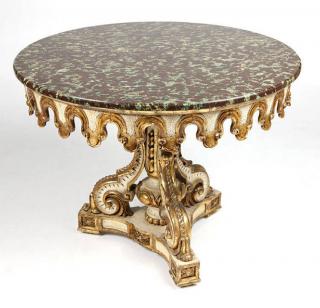 Appraisal: A Continental gilt white Late th early th century in