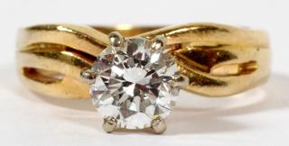 Appraisal: ROUND BRILLIANT CUT DIAMOND KT YELLOW GOLD RING CT ROUND