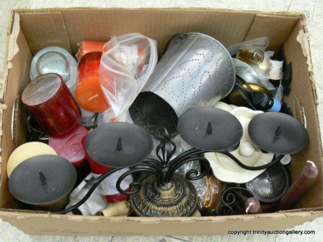 Appraisal: Lot of Candles Candle Holders Scents - Definitely a smell