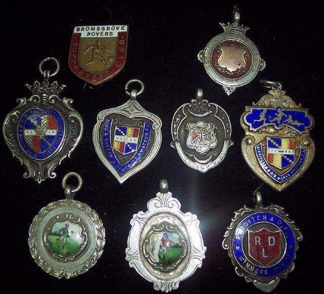 Appraisal: A collection of silver and enamel football medallions mainly s