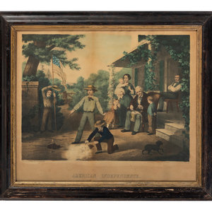 Appraisal: Three Framed American Lithographs Including Currier Ives and Caldwell Co