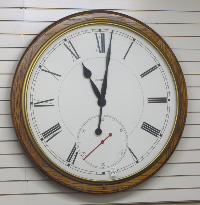 Appraisal: ROUND GALLERIA WALL CLOCK Howard Miller Clock Co model -