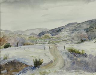 Appraisal: Watercolor Michael Hurd Michael Hurd American b New Mexican Landscape